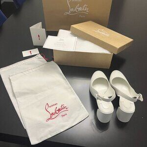 New Christian Louboutin Size 9 Slingback White Summer Shoes - Never Worn